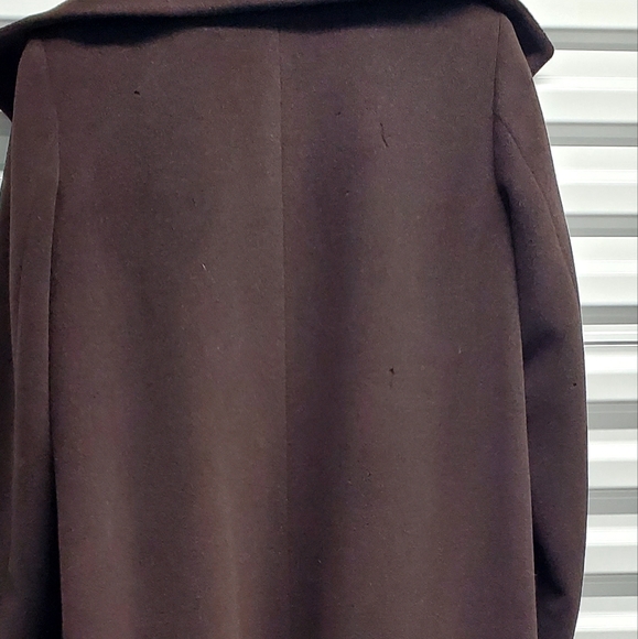CINZIA ROCCA long chocolate brown wool coat - Picture 9 of 9
